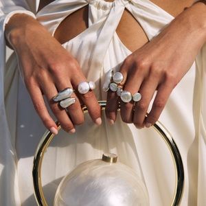 Cult Gaia Suri Rings - Keshi Pearls - Size 6